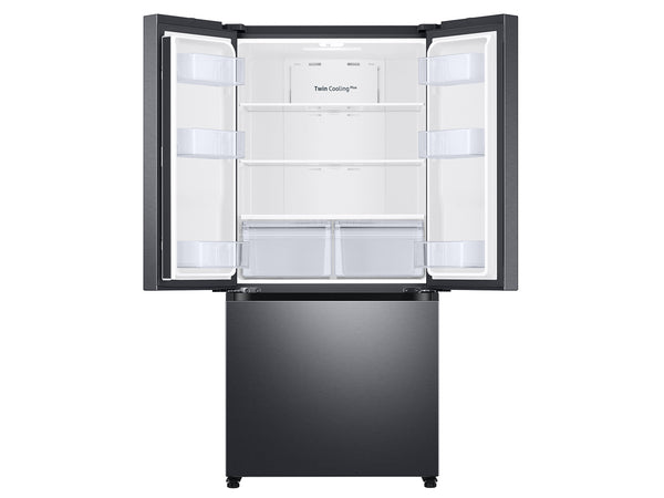 17.5 cu. ft. Smart Counter Depth 3-Door French Door Refrigerator in Black Stainless Steel