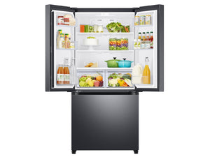 17.5 cu. ft. Smart Counter Depth 3-Door French Door Refrigerator in Black Stainless Steel