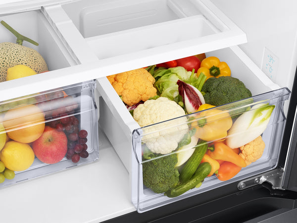 17.5 cu. ft. Smart Counter Depth 3-Door French Door Refrigerator in Black Stainless Steel