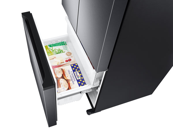 17.5 cu. ft. Smart Counter Depth 3-Door French Door Refrigerator in Black Stainless Steel