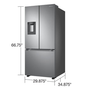 22 cu. ft. Smart 3-Door French Door Refrigerator with External Water Dispenser in Fingerprint Resistant Stainless Steel