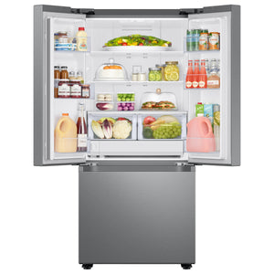 22 cu. ft. Smart 3-Door French Door Refrigerator with External Water Dispenser in Fingerprint Resistant Stainless Steel