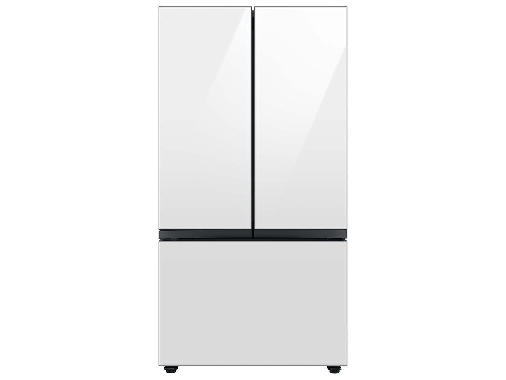 Bespoke 3-Door French Door Refrigerator (24 cu. ft.) with Beverage Center™ in White Glass