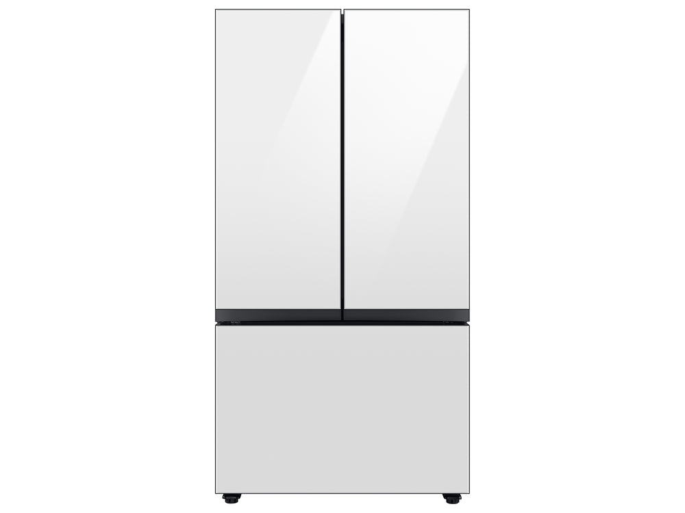 Bespoke 3-Door French Door Refrigerator (30 cu. ft.) with AutoFill Water Pitcher in White Glass
