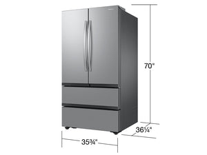 Large Capacity 4-Door French Door 31 cu. ft. Refrigerator with Internal Water Dispenser and Dual Auto Ice Maker