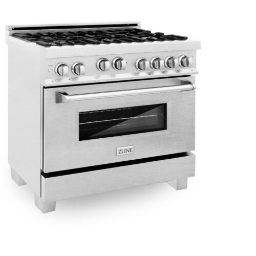 ZLINE 36" 4.6 cu. ft. Range with Gas Stove and Gas Oven in Fingerprint Resistant Stainless Steel (RGS-SN-36)