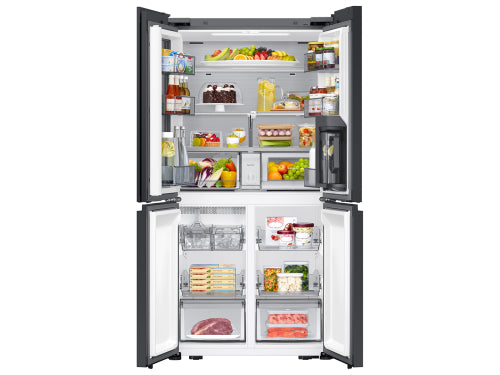 Bespoke 22 cu. ft. Counter Depth 4-Door French Door Refrigerator with Zero Clearance Fit & Food Showcase Door