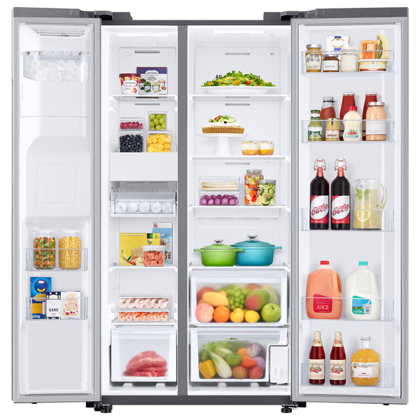 Bespoke AI 27 cu. ft. Side-by-Side Refrigerator with Sphere Ice™ & External Water & Ice Dispenser in Stainless Steel