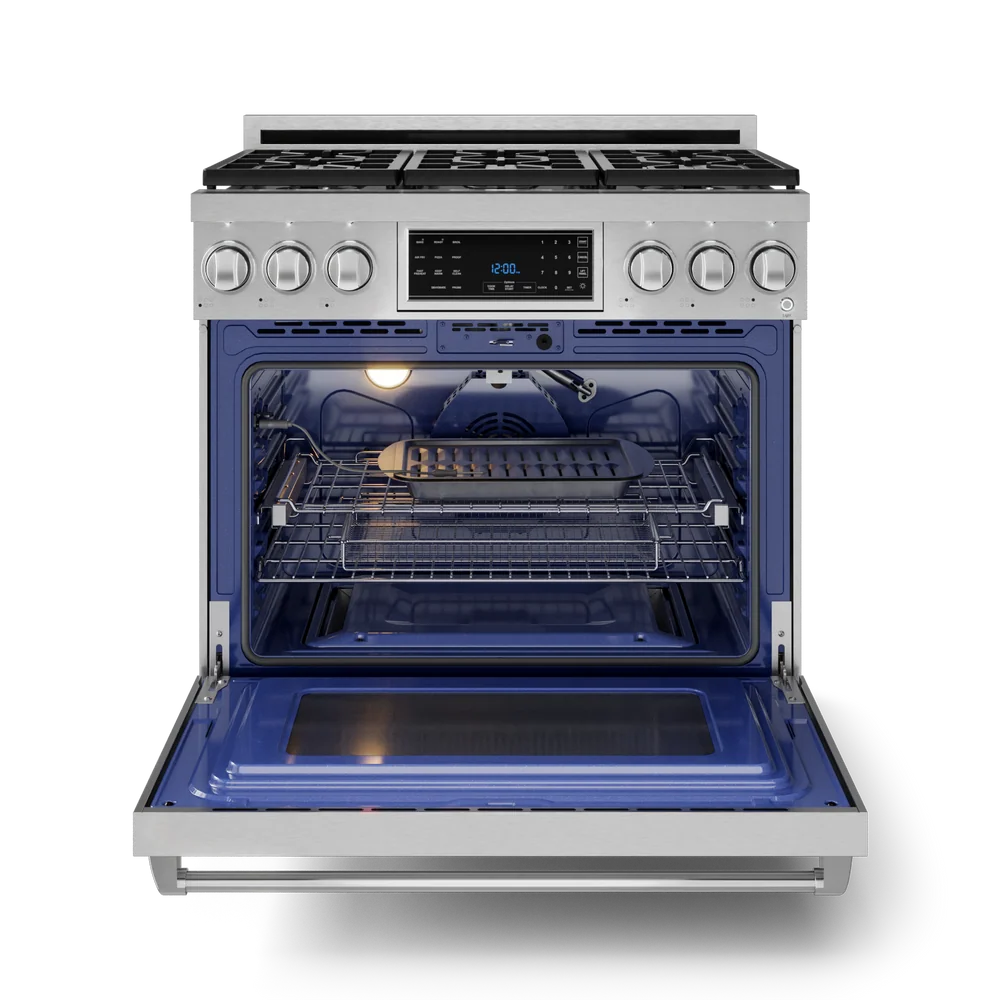 36 Inch Professional Gas Range with Tilt Panel Touch Control in Stainless Steel | Gordon Ramsay Series – RSG36