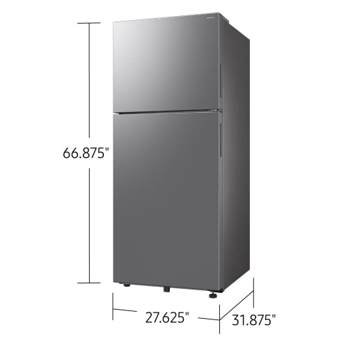 18 cu. ft. Top Freezer Refrigerator with Ice Maker in Stainless Steel