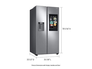 26.7 cu. ft. Large Capacity Side-by-Side Refrigerator with Touch Screen Family Hub™