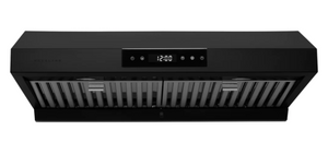 Hauslane | Chef 30-in Ducted Matte Black Undercabinet Range Hood