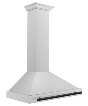 ZLINE 36" Autograph Edition Fingerprint Resistant Stainless Steel Range Hood with Matte Black Handle