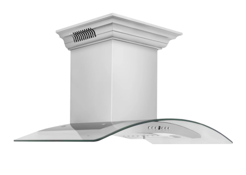 42" ZLINE CrownSound™Ducted Vent Wall Mount Range Hood in Stainless Steel with Built-in Bluetooth Speakers (KN4CRN-BT-42)