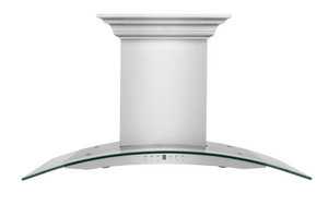 42" ZLINE CrownSound™Ducted Vent Wall Mount Range Hood in Stainless Steel with Built-in Bluetooth Speakers (KN4CRN-BT-42)