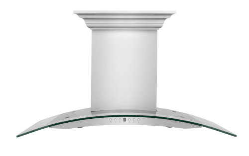 42" ZLINE CrownSound™Ducted Vent Wall Mount Range Hood in Stainless Steel with Built-in Bluetooth Speakers (KN4CRN-BT-42)