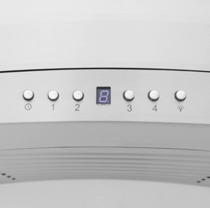 42" ZLINE CrownSound™Ducted Vent Wall Mount Range Hood in Stainless Steel with Built-in Bluetooth Speakers (KN4CRN-BT-42)