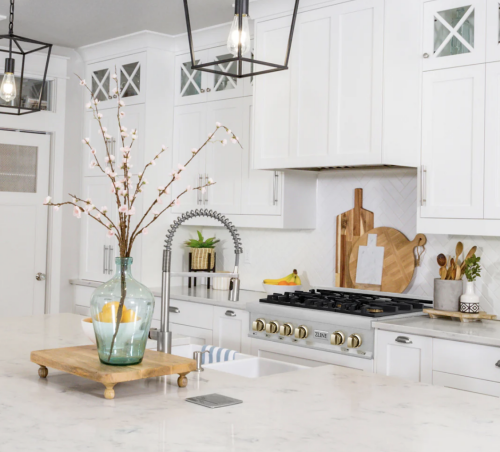 ZLINE Autograph Edition 30" Porcelain Rangetop with 4 Gas Burners in Fingerprint Resistant Stainless Steel and Polished Gold Accents