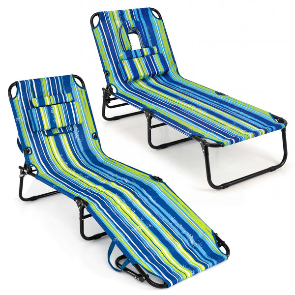 Adjustable backrest for sunbathing  sleeping  resting  reading and more<br>3 detachable pillows for free combinations and have zippers for easy cleaning<br>Face hole for lying face down during sunbathing<br>Reinforced metal tubes for strong support of 330