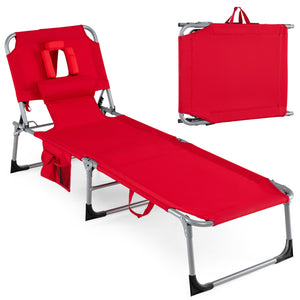 4-position adjustable back customized for different postures<br>2 footrest positions with flexible joints for more coziness<br>Built-in face hole and arm holes for face-down position<br>Removable head pillow enhances the comfort of lying<br>Folding chair 