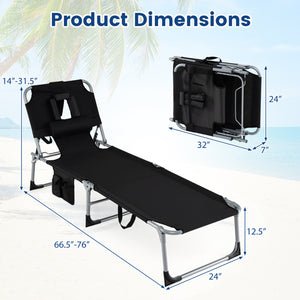4-position adjustable back customized for different postures<br>2 footrest positions with flexible joints for more coziness<br>Built-in face hole and arm holes for face-down position<br>Removable head pillow enhances the comfort of lying<br>Folding chair 