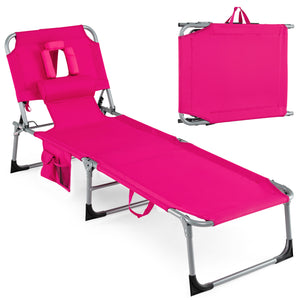 4-position adjustable back customized for different postures<br>2 footrest positions with flexible joints for more coziness<br>Built-in face hole and arm holes for face-down position<br>Removable head pillow enhances the comfort of lying<br>Folding chair 