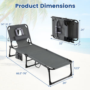 4-position adjustable back customized for different postures<br>2 footrest positions with flexible joints for more coziness<br>Built-in face hole and arm holes for face-down position<br>Removable head pillow enhances the comfort of lying<br>Folding chair 