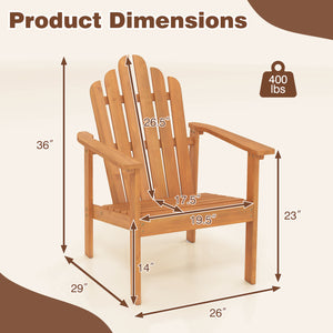 Built to last with natural and sturdy acacia wood <br>Angled backrest for better support during longer sitting <br>Wide armrests enable you to rest and relax your arms <br>More comfortable to sit thanks to a gently sloped seat <br>2 Adirondack chairs stac
