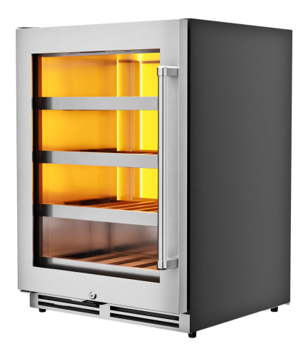 24-INCH SINGLE ZONE WINE COOLER, LEFT SWING, 45 WINE BOTTLE CAPACITY