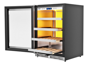 24-INCH SINGLE ZONE WINE COOLER, LEFT SWING, 45 WINE BOTTLE CAPACITY