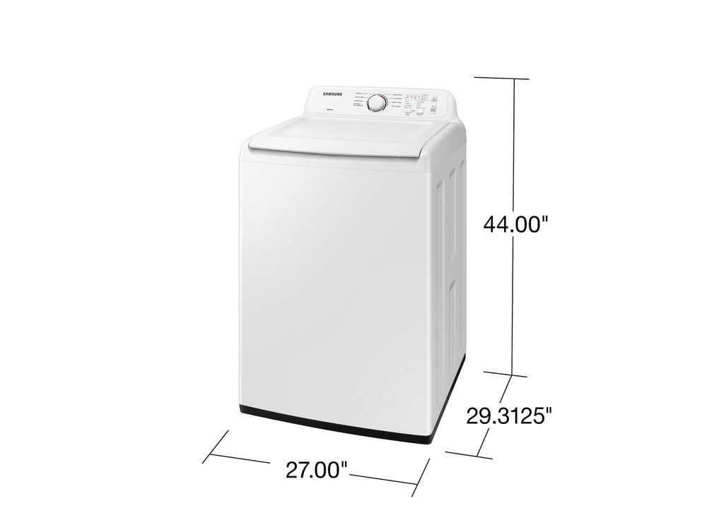 4.1 cu. ft. Capacity Top Load Washer with Soft-Close Lid and 8 Washing Cycles in White