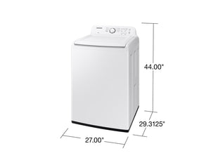 4.1 cu. ft. Capacity Top Load Washer with Soft-Close Lid and 8 Washing Cycles in White