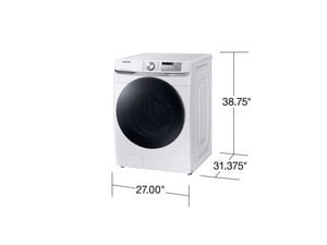 4.5 cu. ft. Large Capacity Smart Front Load Washer with Super Speed Wash in White