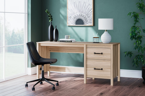  this home office desk introduces a touch of mid-century modern style that-'s sure to elevate your space. Use this desk as a stand-alone work area