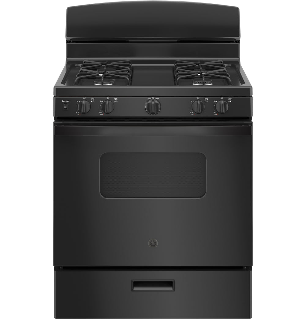 GE® 30" Free-Standing Front Control Gas Range