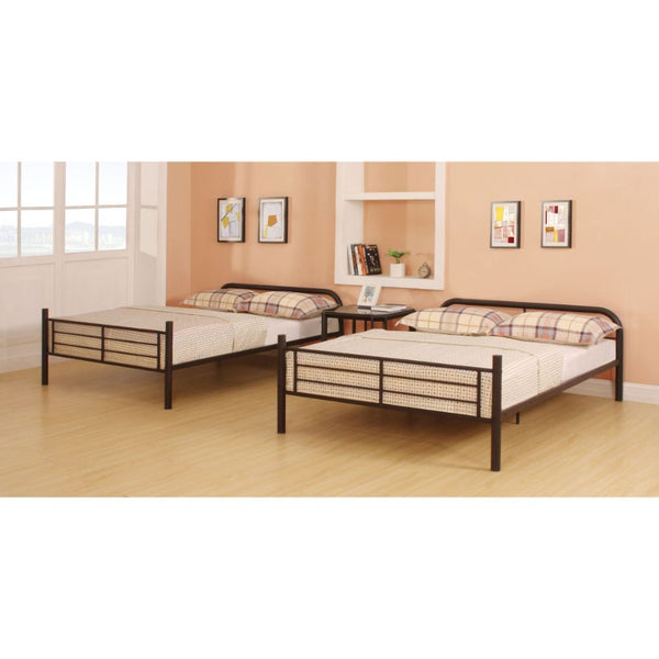  the Bristol collection gives kids a cozy place to sleep. This full-over-full bunk bed offers a convertible design that allows transforming the stacked bed into two single beds and features superior quality metal for durabili