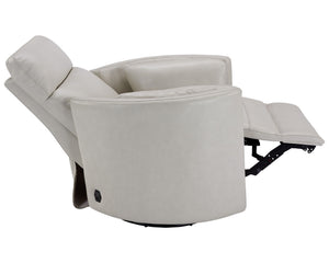 Radius - Powered By Freemotion Cordless Power Swivel Glider Recliner (Set of 2) - Florence Ivory