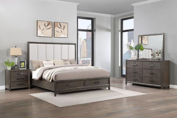 The Landon 4-Piece Wood Platform Bedroom Set seamlessly blends durability, style, and practicality, making it a standout addition to any bedroom. Constructed from solid Pine, high-quality engineered woods, and genuine Mindi wood veneers, this set is desig