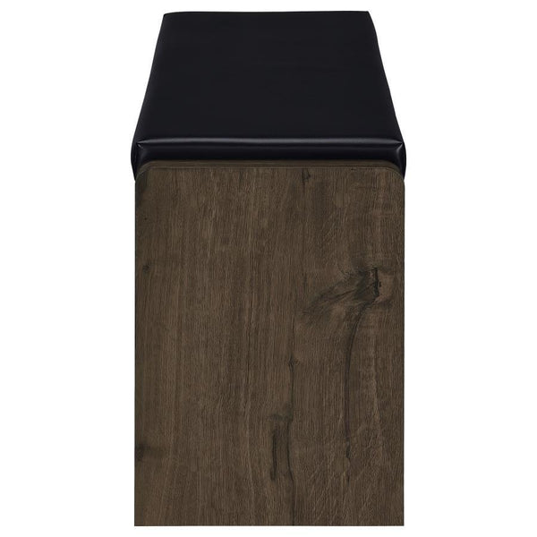 Arrington - Storage Bench - Smoked Oak
