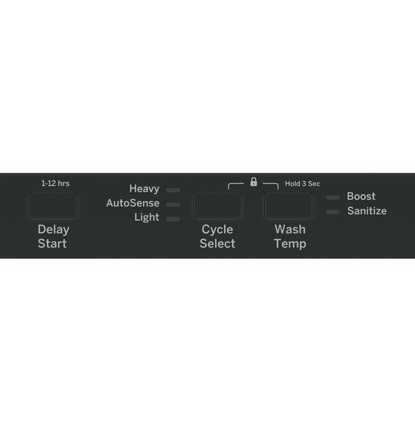 GE® ENERGY STAR® ADA Compliant Stainless Steel Interior Dishwasher with Sanitize Cycle