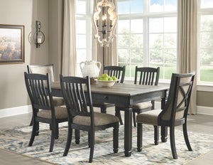 Tyler Creek - Black / Grayish Brown - Dining UPH Side Chair (Set of 2) - Slatback