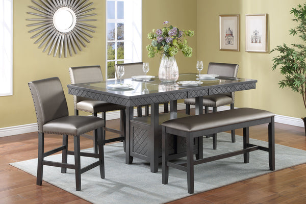 Bankston - Counter Height Dining Table - Zinc
