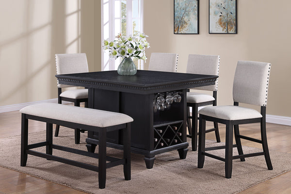 Regent - Counter Height Table Top - Charcoal Black