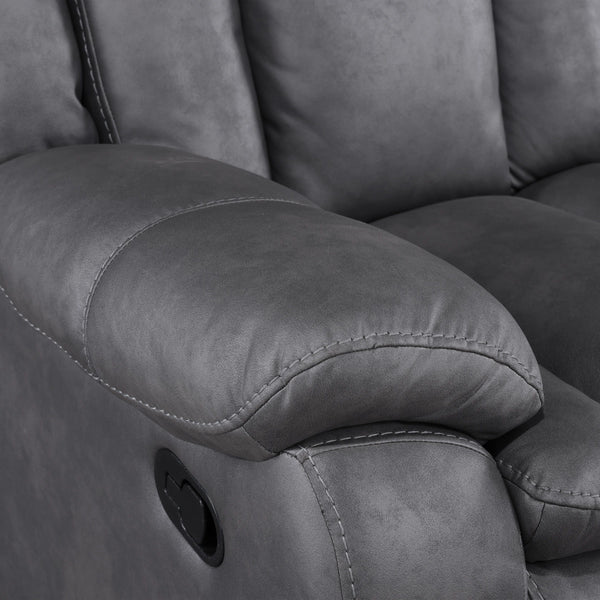 Morello - Console Loveseat With Dual Recliners - Gray