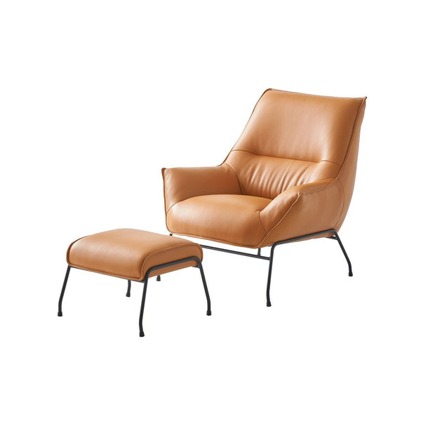 Jabel - Accent Chair & Ottoman - Sandstone