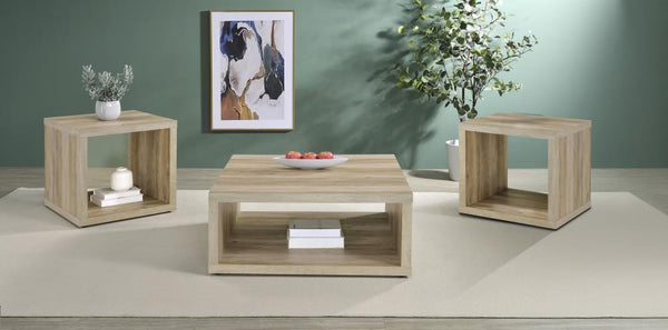 Frisco - 3 Piece Coffee And End Table Set - Distressed Pine