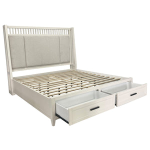 Americana Modern - Bedroom Queen Shelter Bed 2 Nightstands And Dresser With Mirror - Cotton