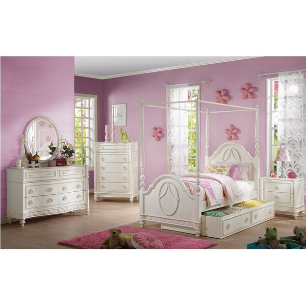 Dorothy - Full Post Bed - Ivory