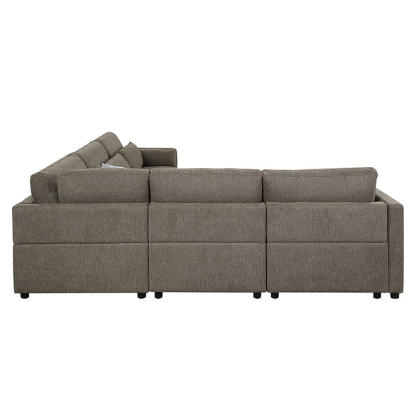 Rylie - Modular LF Chair With 3 Pillows - Dark Gray
