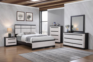  two-toned approach to bedroom decor
